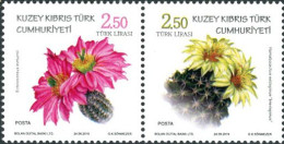 CHYPRE TURC 2019 - Fleurs De Cactus - 2 V. - Sukkulenten