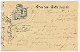 Postal Stationery Switzerland 1908 Cacao Suchard - Alimentación