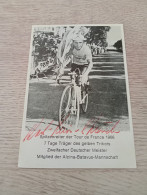 Autograph Cyclisme Cycling Ciclismo Ciclista Wielrennen Radfahren KUNDE KARL HEINZ (Maillot Jaune Tour De France 1966) - Radsport