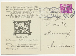 Briefkaart Amsterdam 1932 - Bureau Handelsinlichtingen - Non Classificati