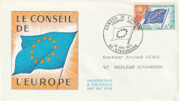 ///   FRANCE ///    PREMIER JOUR ---  FDC  ---  Conseil De L'Europe 1971 - 1970-1979