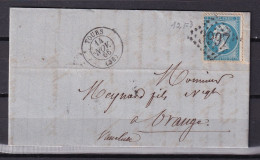 D 806 / NAPOLEON N° 22 SUR LETTRE - 1862 Napoleon III