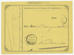 Naamstempel Rhynsaterwoude 1882 - Brieven En Documenten