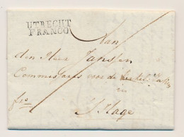 Wijk Bij Duurstede - UTRECHT FRANCO - S Gravenhage 1815 - ...-1852 Prephilately