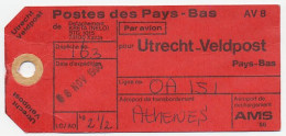 Postzaklabel Utrecht Veldpost - NAPO 15 Det. Kreta 1990 - Unclassified