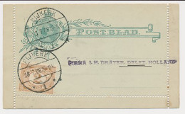 Postblad G. 4 / Bijfrankering Nijkerk - Delft 1908 - Interi Postali
