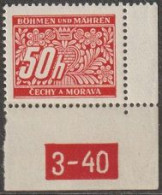 051/ Pof. DL 6, Corner Stamp, Perforated Border, Plate Number 3-40 - Neufs