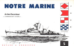 BUVARD NOTRE MARINE - AVISO ESCORTEUR RIVIERE -  FORMAT 210 X 130 Mm - Poste Navale