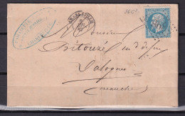 D 806 / NAPOLEON N° 22 SUR LETTRE - 1862 Napoléon III.