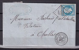 D 806 / NAPOLEON N° 22 SUR LETTRE - 1862 Napoleon III