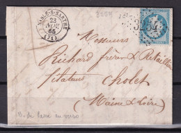 D 806 / NAPOLEON N° 22 SUR LETTRE - 1862 Napoléon III