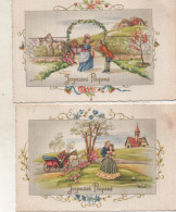 Par Cecami - 2 Cartes - Couple élégant -  Joyeuses Pâques - - Pasen