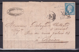 D 806 / NAPOLEON N° 22 SUR LETTRE - 1862 Napoléon III.