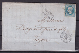 D 806 / NAPOLEON N° 22 SUR LETTRE - 1862 Napoleon III