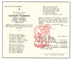 DP Clotilde Staessens 41j. ° Sinaai Sint-Niklaas 1915 † Zottegem 1957 X Gaston Rotsaert Xx Joris Roels // Baeskens - Images Religieuses