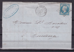 D 807 / NAPOLEON N° 22 SUR LETTRE - 1862 Napoleon III