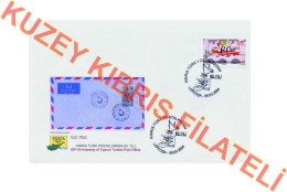 2024 TURKISH CYPRUS ZYPERN " 60. Anniversary Of Turkish Post Office " FDC - Brieven En Documenten