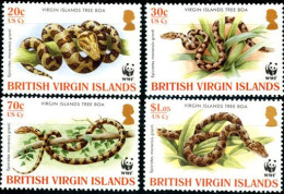 BRITISH VIRGIN 2005 - WWF - Tree Boa - 4 V. - Nuevos