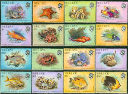 BELIZE 1984 - Série Courante - Poissons Et Vie Marine - 16 V. - Fishes