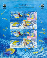 BARBADOS - 2006 - W.W.F. -  Queen Triggerfish - Feuillet - Fische