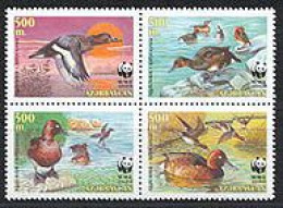 AZERBAIDJAN 2005 - W.W.F. - Aythay Nycora - Canard - 4 V.  - Unused Stamps
