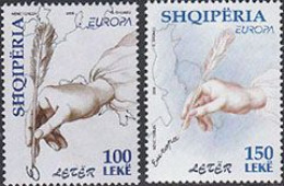 ALBANIE 2008 - Europa - La Lettre -  2 Timbres - 2008