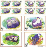 AITUTAKI 2002 - W.W.F. - Perroquet Bleu - 4 Feuillets De 4 Timbres - Parrots