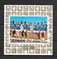 Ajman 1968 Olympic Games MEXICO - USA Basketball Team IMPERFORATE MS MNH - Adschman