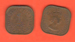 British Borneo 1 Cent 1961 Borneo Britannico Bronze Coin Malesia Malaysia   C 3 - Colonies