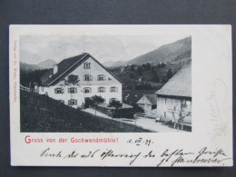 AK Gschwend Oberstaufen Springen 1899 Mühle Mill  // D*59634 - Autres & Non Classés