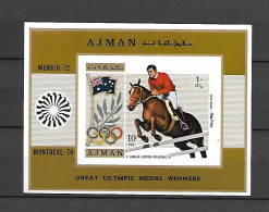 Ajman 1971 Olympic Games - MUNICH - Gold Medal Winners IMPERFORATE MS MNH - Estate 1972: Monaco