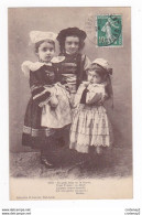 56 PORT LOUIS N°2163 Enfants Fillettes Et Garçon En Costumes Et Coiffes En 1924 Vers De Botrel Folklore VOIR DOS - Port Louis