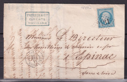 D 807 / NAPOLEON N° 22 SUR LETTRE - 1862 Napoléon III.