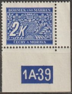 067/ Pof. DL 11, Corner Stamp, Perforated Border, Plate Number 1A-39 - Unused Stamps