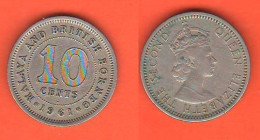 British Borneo 10 Cents 1961 Borneo Britannico Nickel Coin Malesia Malaysia   C 3 - Colonie