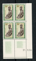 MADAGASCAR  Art Malgache Bloc De 4 Coin Daté  21.9.64 ** Gomme Intacte - Madagaskar (1960-...)