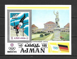 Ajman 1971 Olympic Games - MUNICH #2 IMPERFORATE MS MNH - Adschman