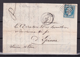 D 807 / NAPOLEON N° 22 SUR LETTRE - 1862 Napoléon III