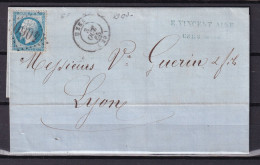 D 807 / NAPOLEON N° 22 SUR LETTRE - 1862 Napoleon III