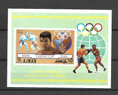 Ajman 1971 Olympic Games 1952-1968 - Gold Medal Winners In Boxing IMPERFORATE MS MNH - Autres & Non Classés