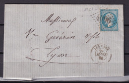 D 807 / NAPOLEON N° 22 SUR LETTRE - 1862 Napoléon III.