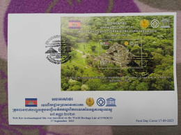 CAMBODGE / CAMBODIA/ FDC S/S  Koh Ker Temple UNESCO 2023 - Kambodscha