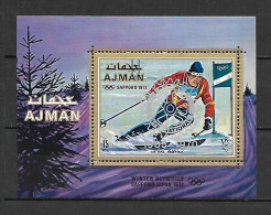 Ajman 1971 ROTARY Ovp On Winter Olympic MS MNH - Adschman