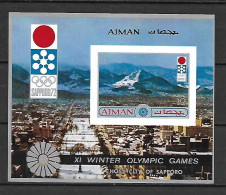 Ajman 1972 Winter Olympic Games SAPPORO IMPERFORATE MS MNH - Ajman