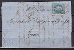 D 808 / NAPOLEON N° 29 SUR LETTRE - 1863-1870 Napoléon III. Laure