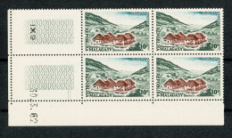 MADAGASCAR  Village  Bloc De 4 Coin Daté  30.3.62 ** Gomme Intacte - Madagaskar (1960-...)