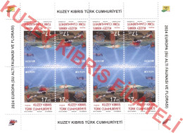 2024 TURKISH CYPRUS ZYPERN " Europa Underwater Fauna Flora Fishes" Minisheet MNH - Ongebruikt