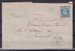 D 808 / NAPOLEON N° 29 SUR LETTRE - 1863-1870 Napoleon III With Laurels