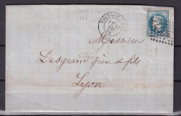 D 808 / NAPOLEON N° 29 SUR LETTRE - 1863-1870 Napoléon III. Laure