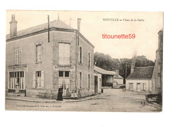 62- NEUVILLE- COMMERCE " CAFE Du BOULEVARD" "BUVETTE De La GARE"-PLACE De La HALLE- - Andere & Zonder Classificatie